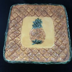 Pacific Rim Square Pineapple Snack/Appetizer Plate  
