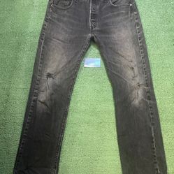 Vintage Levi’s 501 black distressed jeans
