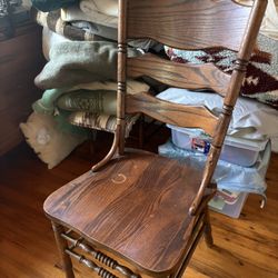 Four (4) Vintage Antique Wood Chairs 