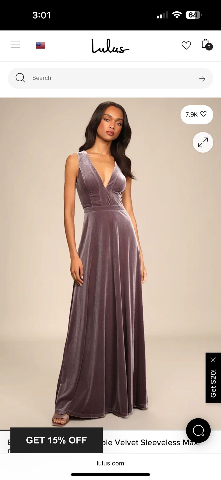Velvet Maxi Dress