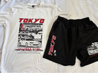 2pcs Matching Shorts Set