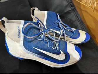 Nike Huarache 2K Elite Size 9 Metal Baseball Cleats White Blue