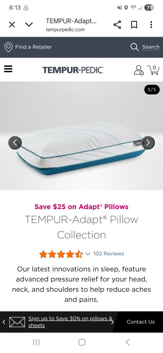 Adapt Pro High Queen Size Pillow