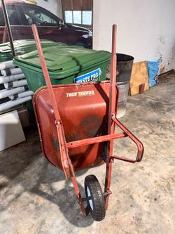 True Temper Red Steel Wheelbarrow
