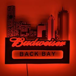 Custom Budweiser Boston Back Bay Neon Sign