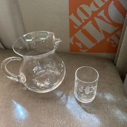 Princess House Pitcher And Glasses