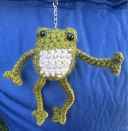 Crochet Frog Keychain