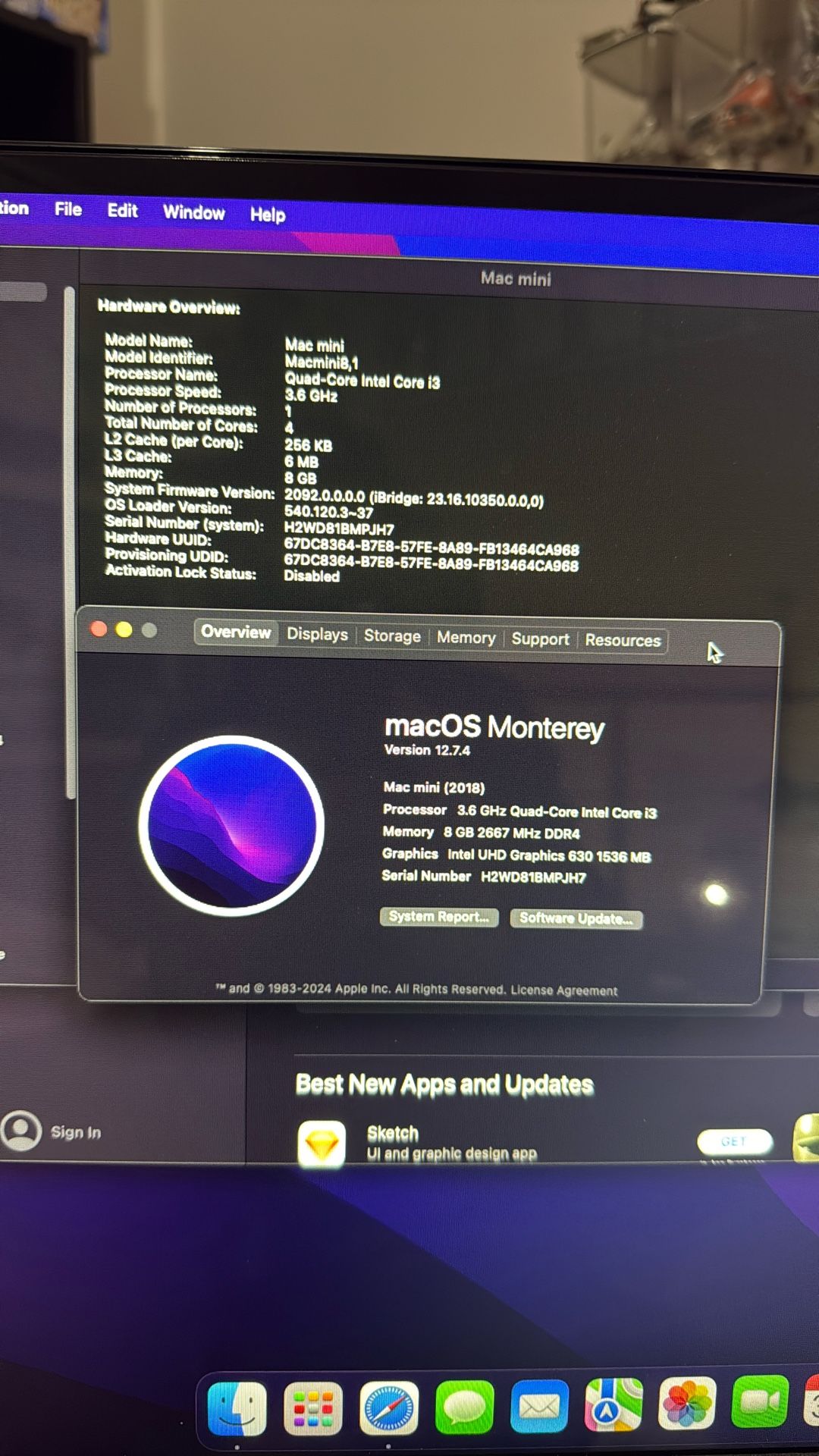 Mac Mini Core i3 3.6ghz 8gb Ram