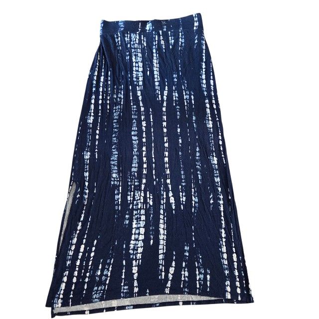 A.n.a blue and white tie dye maxi skirt, L. EUC.