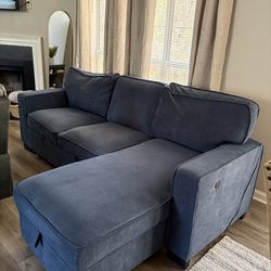 Blue Sofa / Sleeper / Storage