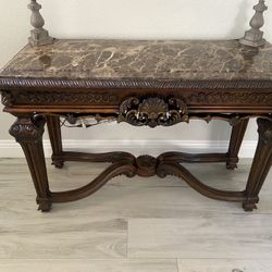 Granite Top Wood Table