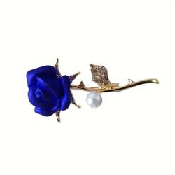 Brand New Luxury Artificial Diamond Rose Brooch Pin
