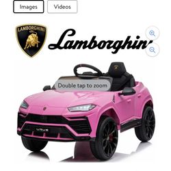 Lamborghini 12 V Powered Ride on Cars, Battery Powered, Pink