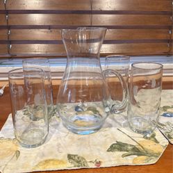 Set  Jarra Y 4 Vasos Grandes Princes House 