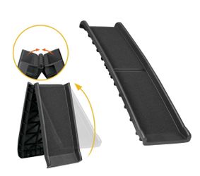 61-inch Dog Pet Ramp Nonslip Folding for Car SUV Backseat Stair Steps Portable Travel Ladder High Traction