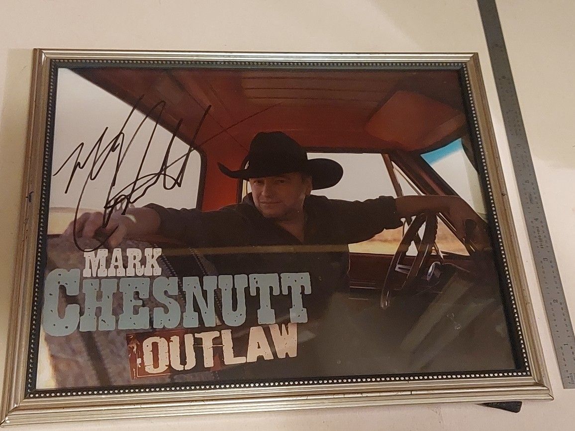 Country Singer Mark Chesnutt Autographed Framed Photo 8x10