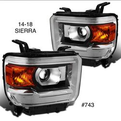 2014 TO 2018 GMC SIERRA PROJECTOR HEADLIGHTS