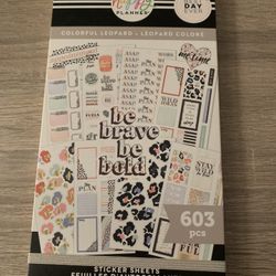 Happy Planner Colorful Leopard Sticker Book