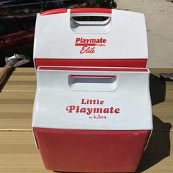 2 Playmate Elite  Red Coolers Small & Med/large