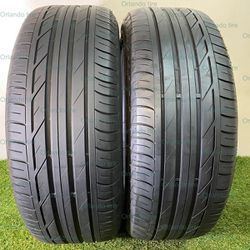 U173 225 50 18 95W Bridgestone Turanza T001 Run Flat —2 used tires 80% Life 