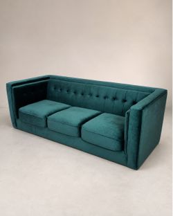 Emerald Green Velvet Couch