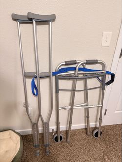 Leg Surgery Recovery Package (Crutches, Shower Bench, Walker, Leg Lifter)