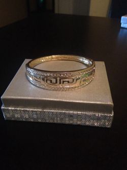Versace style bracelet gold plated