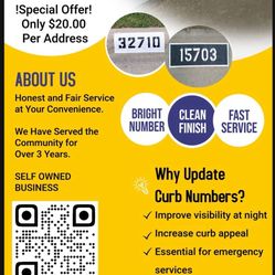 Curb Address Numbers $20