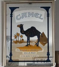 Vintage camel bar mirror
