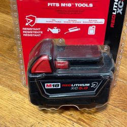 Milwaukee M18 XC 5.0 Battery Oil Resistant 65.00