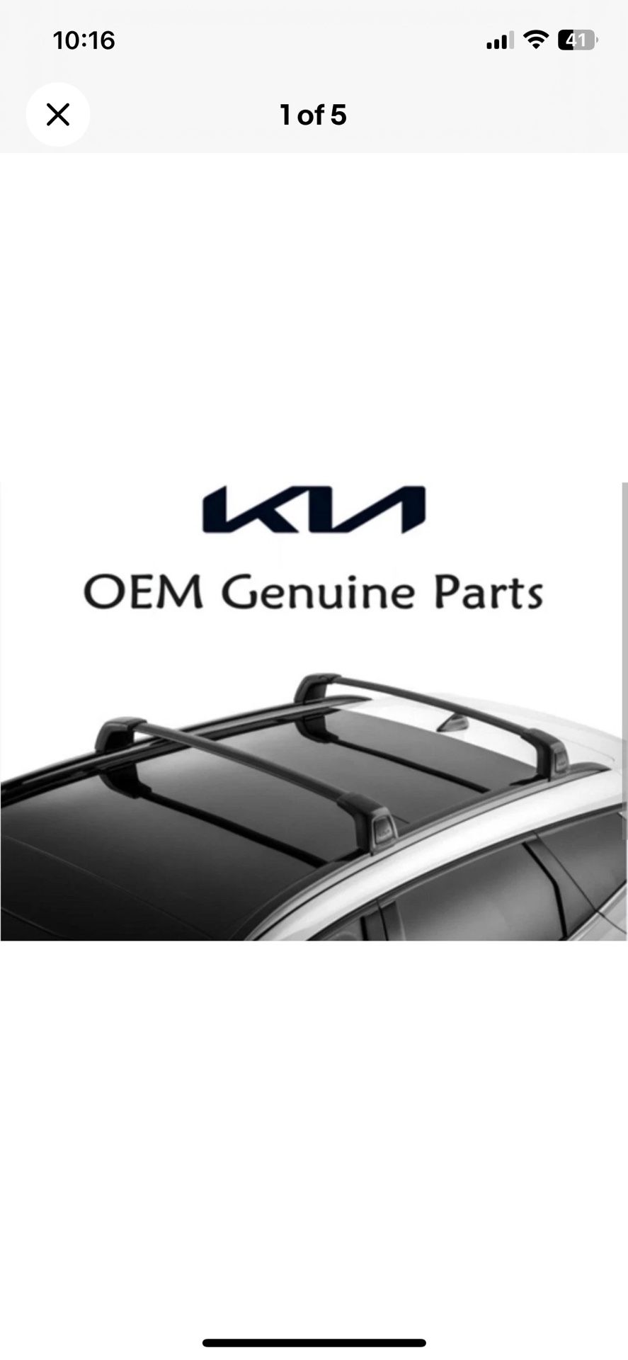 Genuine Kia Sportage Roof Rack Cross Bars (X-Line Trim) DWF21-ACA00