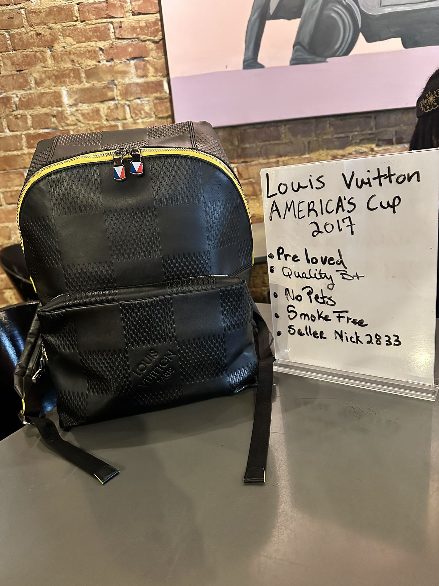 Louis Vuitton Black Backpack. Rare 