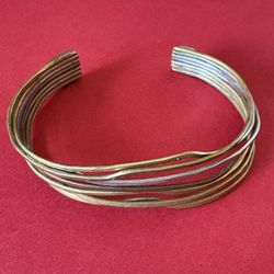 Vintage Multi Stranded Metal Cuff Bracelet