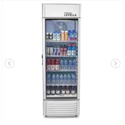 15.5 cu. ft. Commercial Upright Display Refrigerator Glass Door Beverage Cooler in Silver