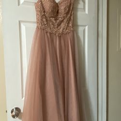 Blush Elegant Prom/Wedding Guest Dress