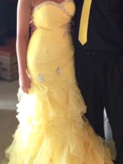 Canary Yellow prom dress
