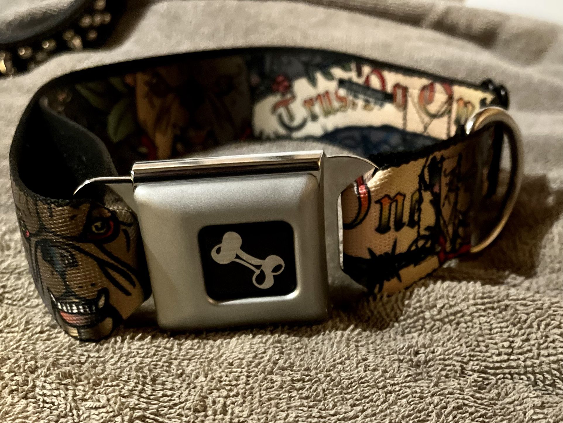 Belt buckle dog collar ed hardy design