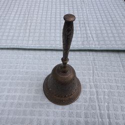 Vintage etched brass bell