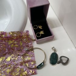 925 Jewelry Antique Rare Real Stone 