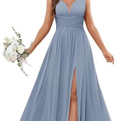 Dusty Blue Bridesmaid/formal Dress