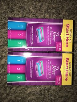 Poise sizing kit 2 for $7