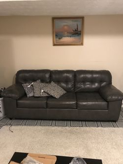3 seater genuine leather couch
