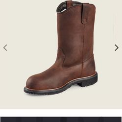 SIZE 7 RED WING DINAFORCE WATERPROOF LEATHER SOFT TOE BOOTS BRAND NEW
