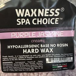 Waxness Spa Choice Purple Jasmine Creamy Hypoallergenic Base No Rosin hard wax
