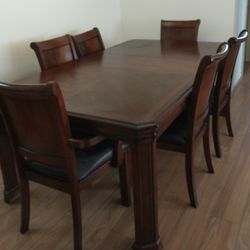 Dining room table and chairs