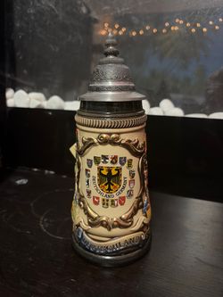 German Beer Stein – Zöller & Born "Deutschland" Lidded Mug – Made in Germany