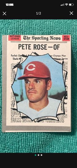 Topps 458 Pete Rose Baseball Card Miscut