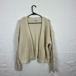 Forever 21 Chunky Knit Cardigan Cream Sz M
