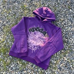 Purple Sp5der Web Hoodie Size Medium