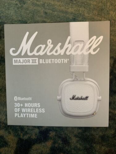 New Marshall Major III Bluetooth Headphones - White